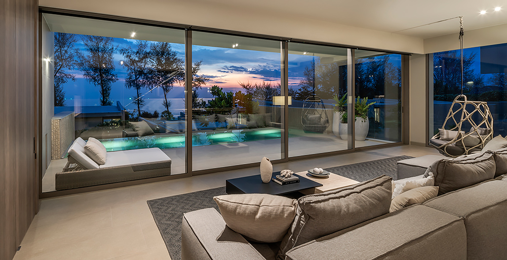 Veyla - Sea Villa - Villa at dusk