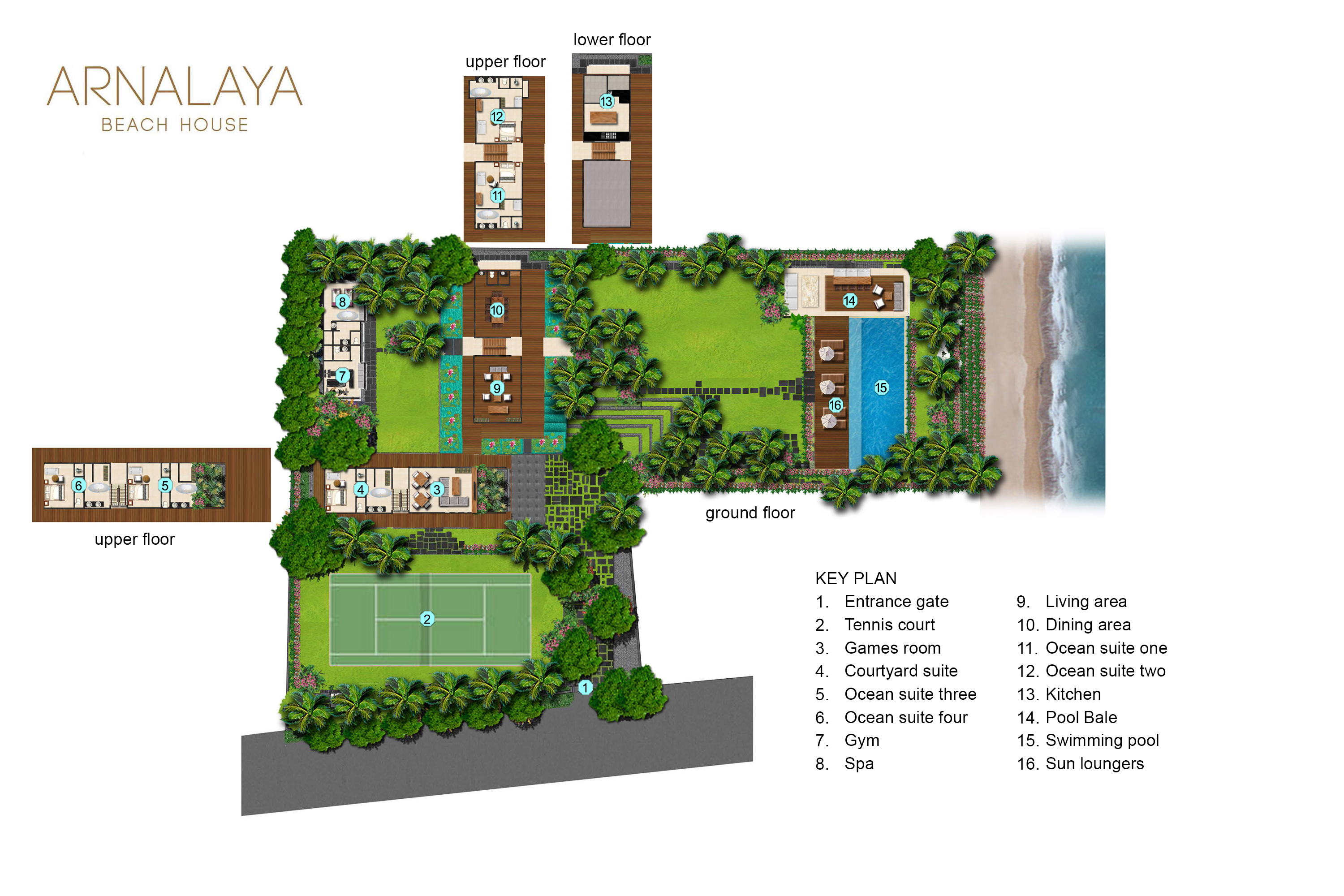 Arnalaya Beach House Floorplan