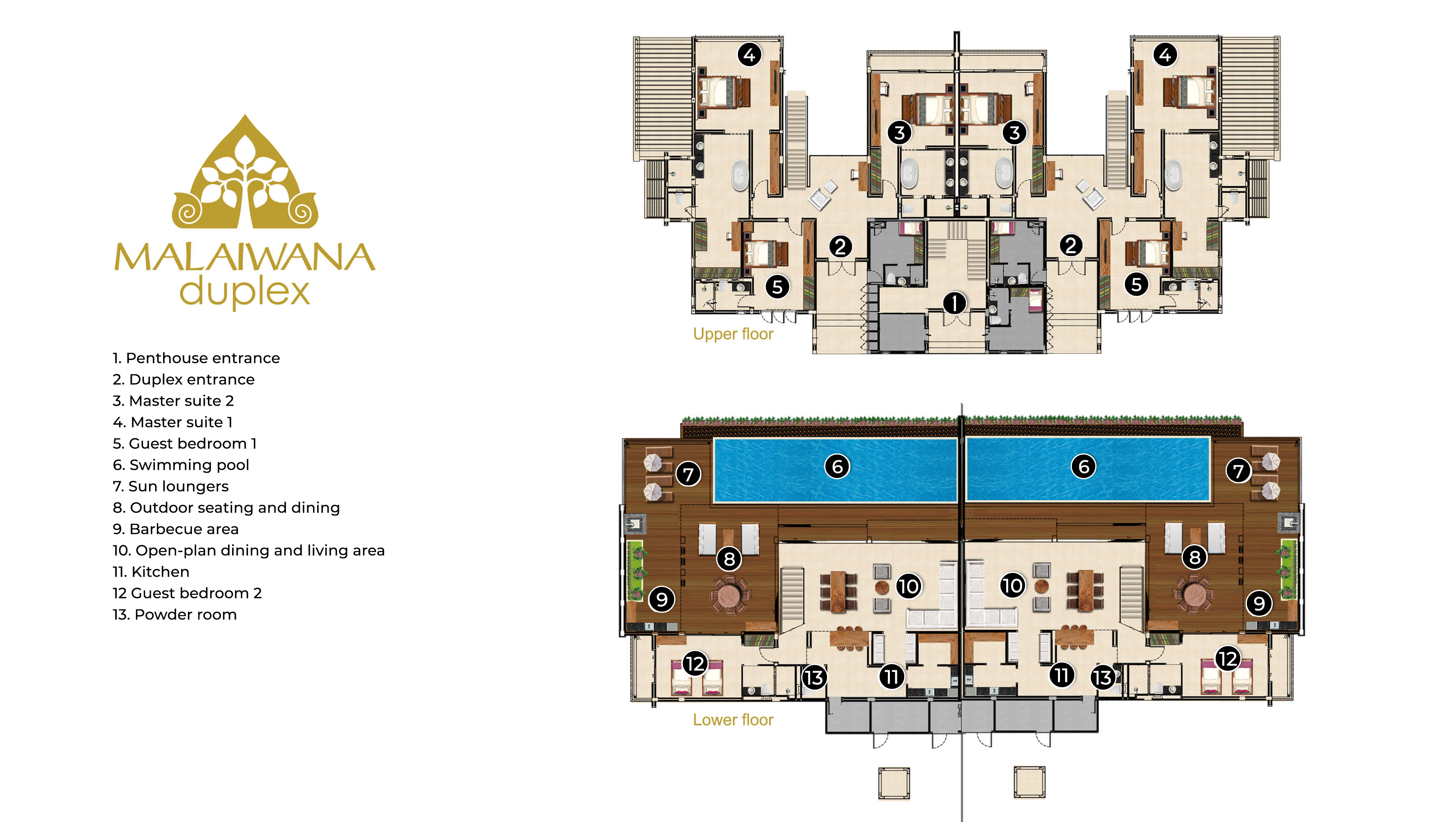 Malaiwana Residences - Duplex Floorplan
