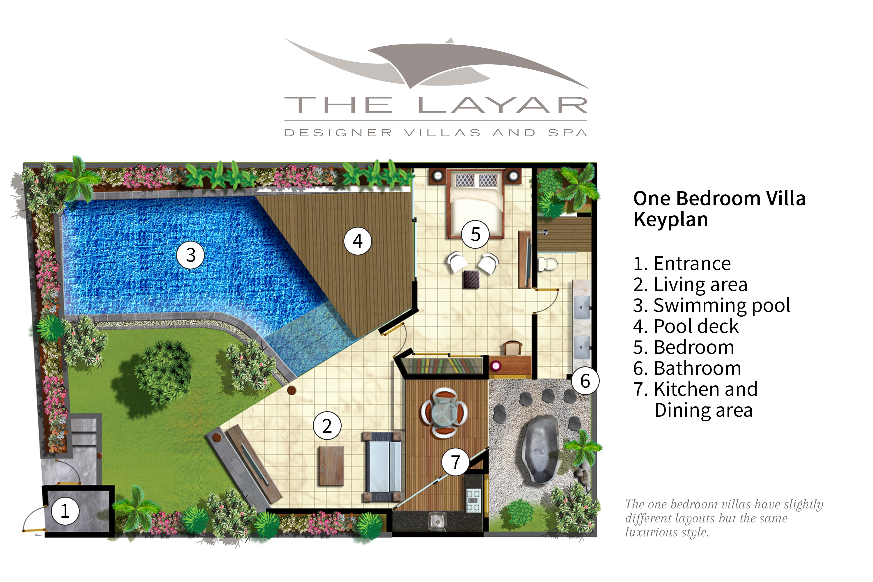 The Layar - one bedroom villa Floorplan