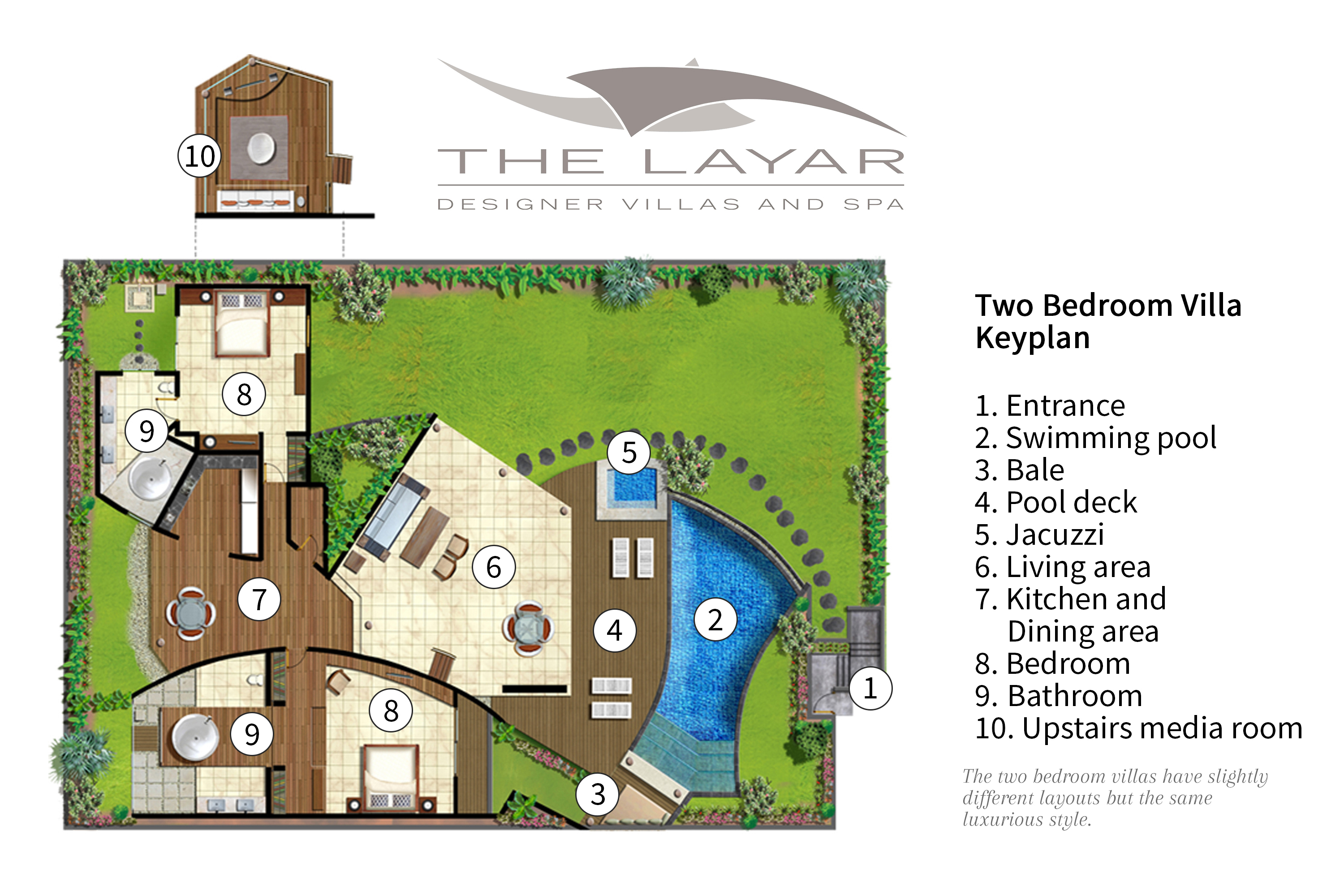 The Layar - two bedroom villa Floorplan